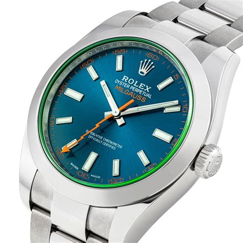 2018 rolex milgauss blue easylink|rolex milgauss blue dial.